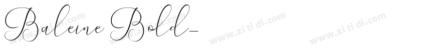 Baleine Bold字体转换